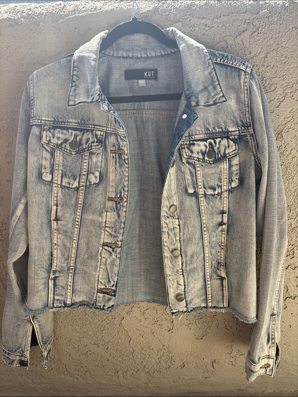 Kut from the Kloth Light Wash Denim Jean Jacket
